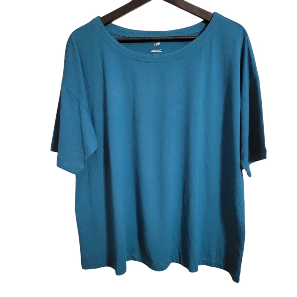J. Jill Tees Short Sleeve Elbow Length Lot of 2 Blue and Gray Size XL Petite - Picture 2 of 7